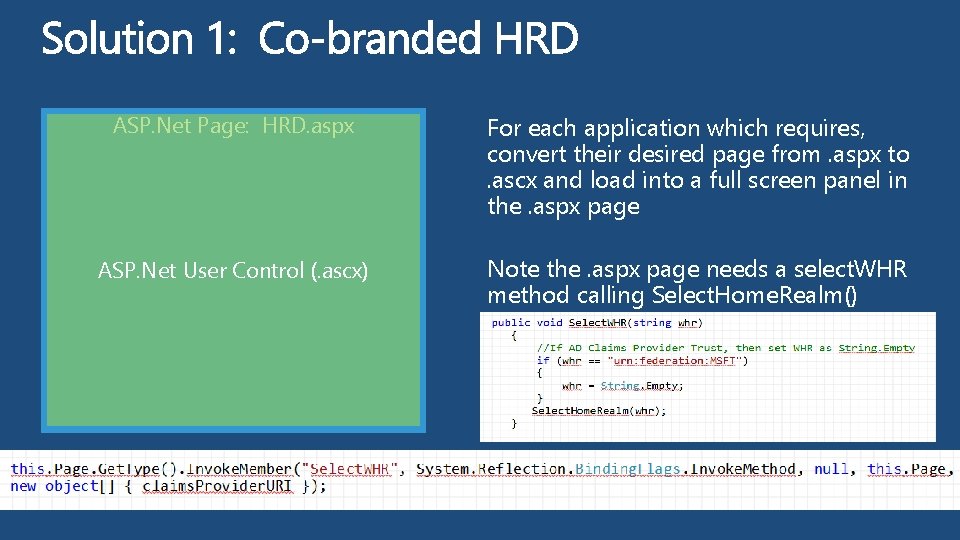 ASP. Net Page: HRD. aspx For each application which requires, convert their desired page