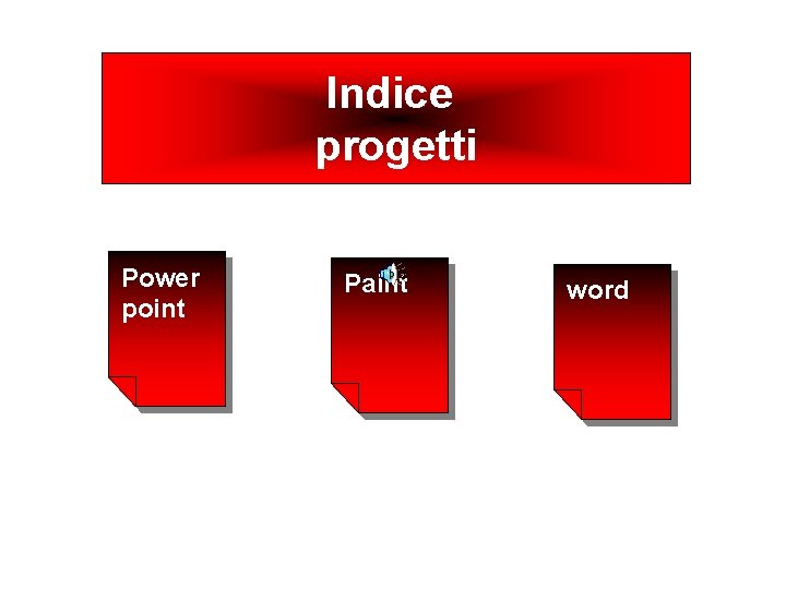 Indice progetti Power point Paint word 