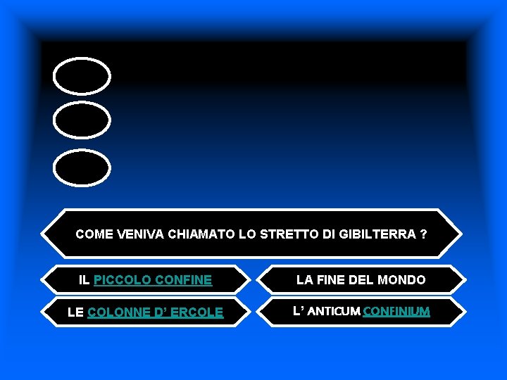 COME VENIVA CHIAMATO LO STRETTO DI GIBILTERRA ? IL PICCOLO CONFINE LA FINE DEL