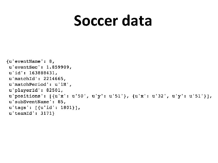 Soccer data 