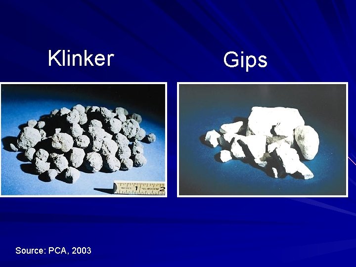 Klinker Source: PCA, 2003 Gips 