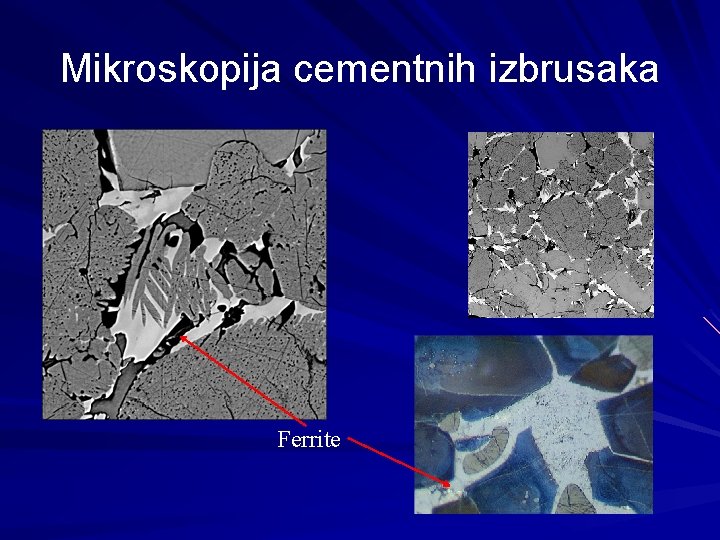 Mikroskopija cementnih izbrusaka Ferrite 