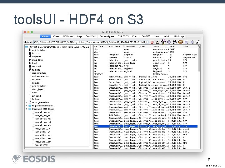 tools. UI - HDF 4 on S 3 8 SESIP-0720 -JL 