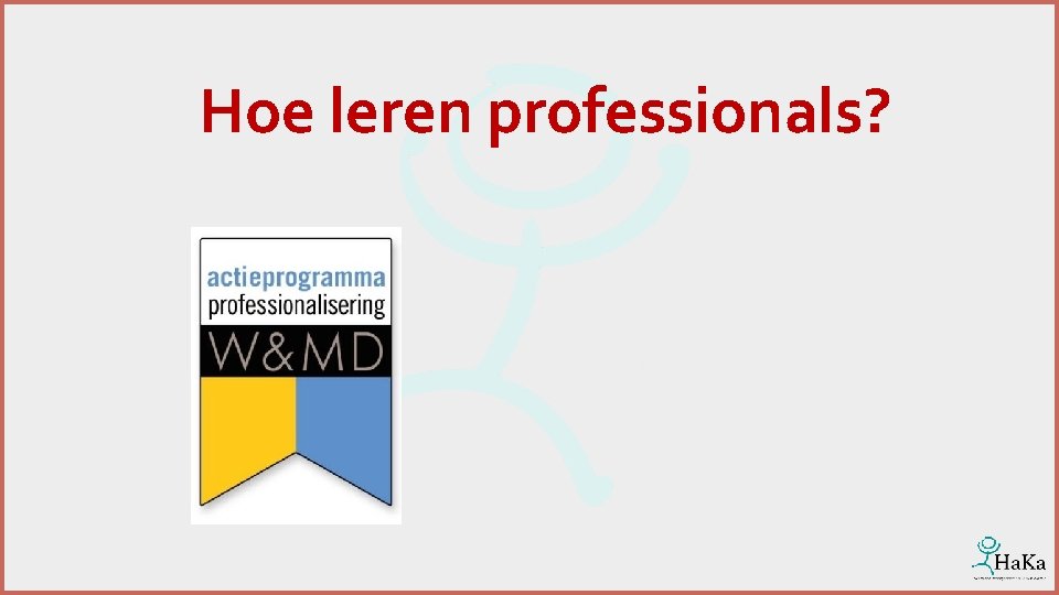 Hoe leren professionals? 
