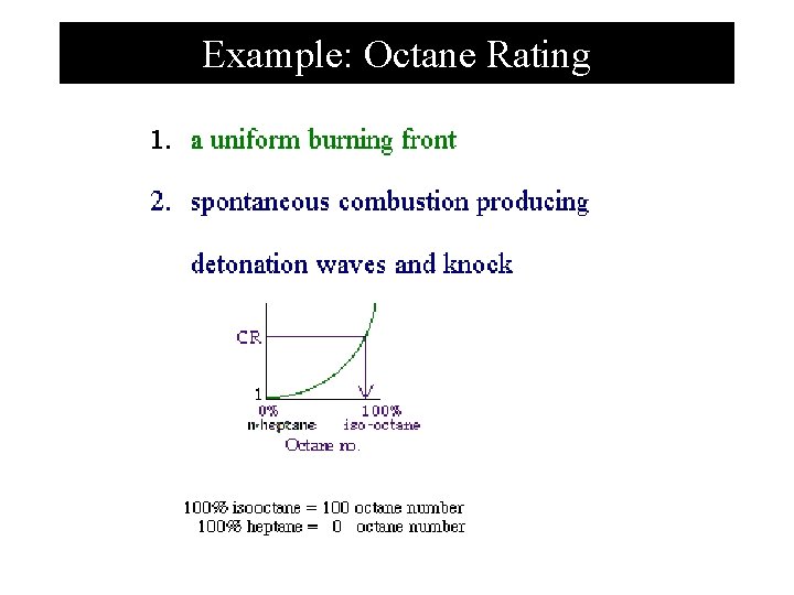 Example: Octane Rating 