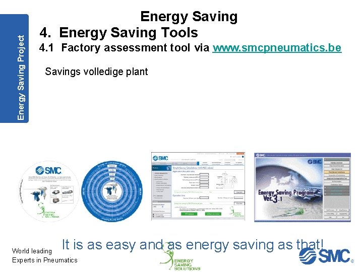 Energy Saving Project Energy Saving 4. Energy Saving Tools 4. 1 Factory assessment tool