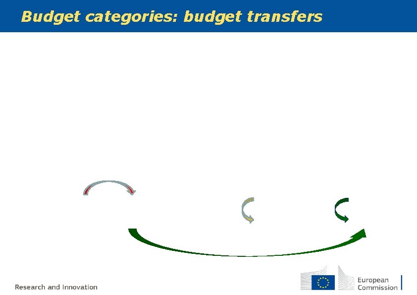 Budget categories: budget transfers 