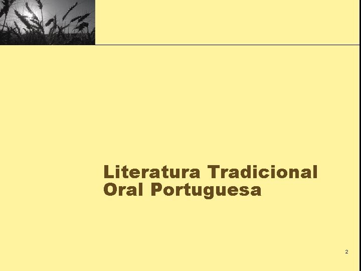 Literatura Tradicional Oral Portuguesa 2 