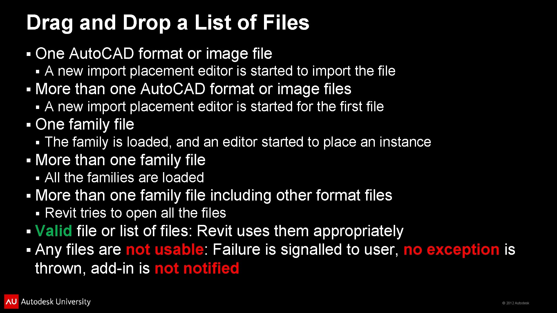 Drag and Drop a List of Files § One Auto. CAD format or image