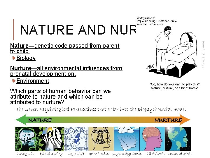 NATURE AND NURTURE Nature—genetic code passed from parent to child. Biology Nurture—all environmental influences NATURE AND NURTURE Nature—genetic code passed from parent to child. Biology Nurture—all environmental influences