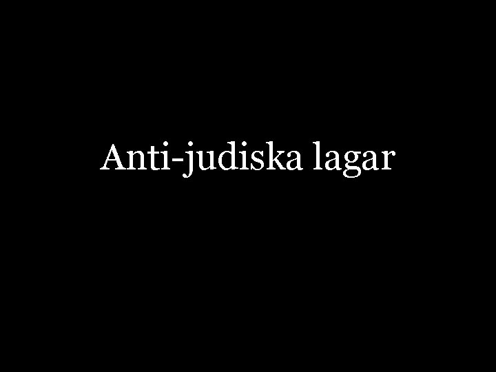 Anti-judiska lagar 