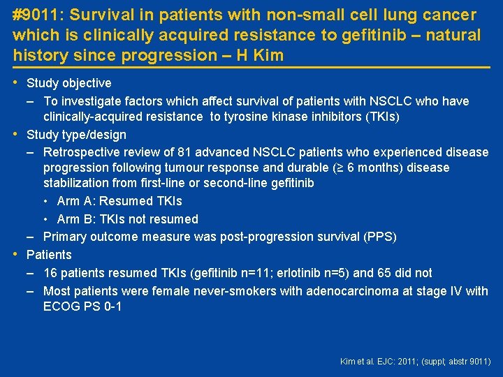 #9011: Survival in patients with non-small cell lung cancer which is clinically acquired resistance