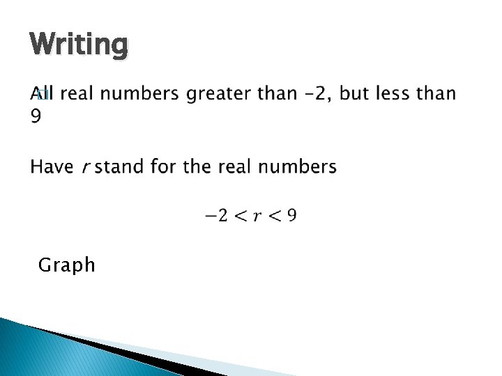 Writing � Graph 