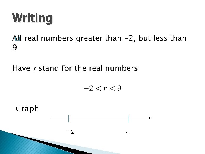 Writing � Graph -2 9 