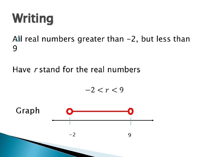 Writing � Graph -2 9 