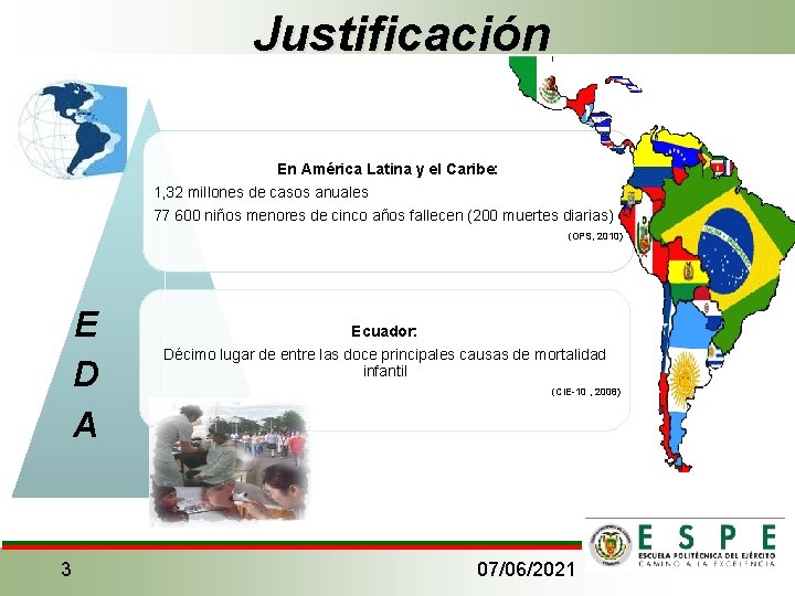 Justificación En América Latina y el Caribe: 1, 32 millones de casos anuales 77