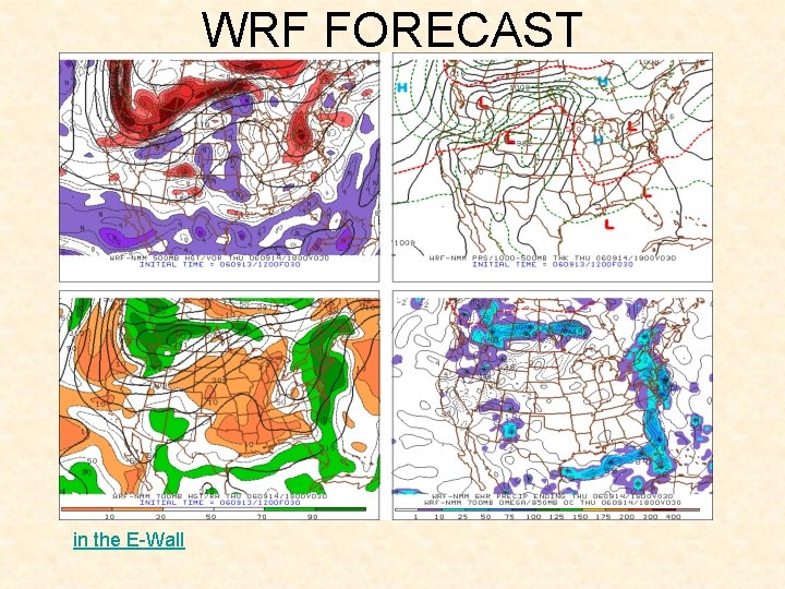WRF FORECAST in the E-Wall 