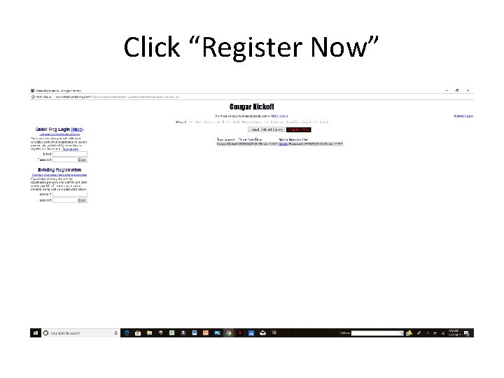 Click “Register Now” 