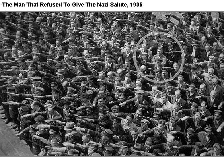 The Man That Refused To Give The Nazi Salute, 1936 
