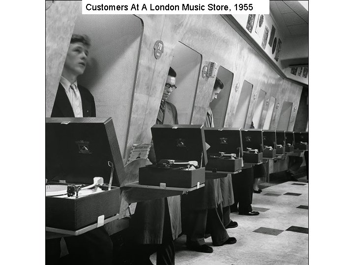 Customers At A London Music Store, 1955 