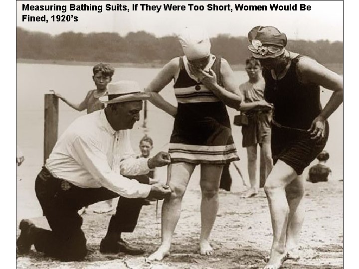 Measuring Bathing Suits, If They Were Too Short, Women Would Be Fined, 1920’s 