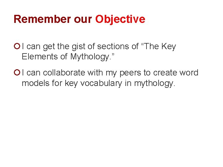 6 th Grade ELA Unit 2 Lesson 5