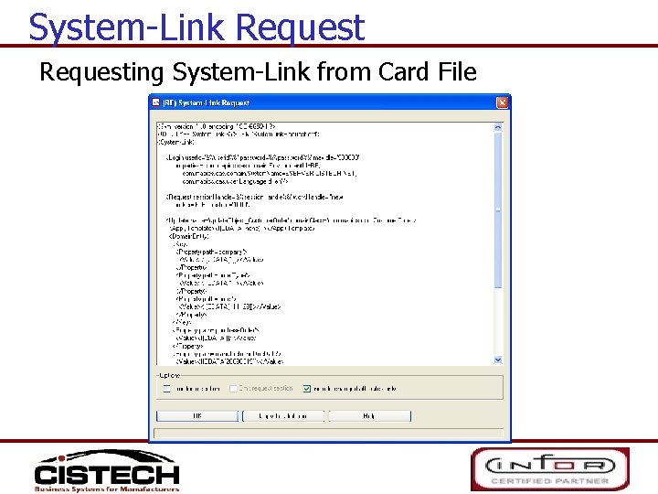 System-Link Requesting System-Link from Card File 
