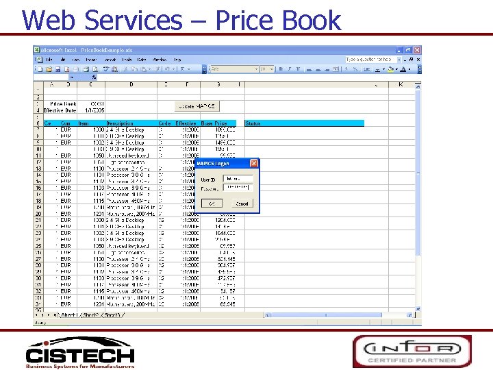 Web Services – Price Book 