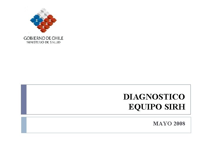 DIAGNOSTICO EQUIPO SIRH MAYO 2008 