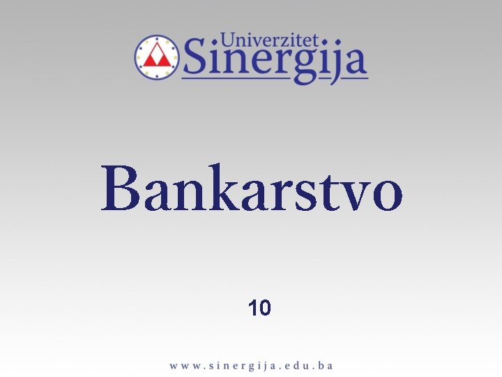 Bankarstvo 10 