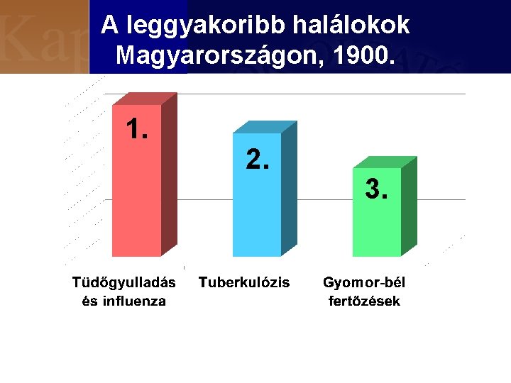 A leggyakoribb halálokok Magyarországon, 1900. 1. 2. 3. 