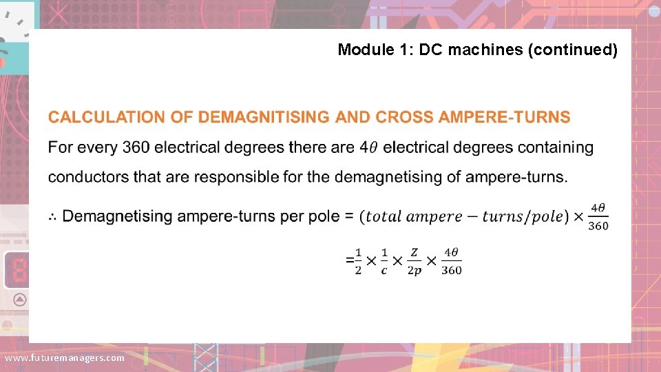 Module 1: DC machines (continued) www. futuremanagers. com Module 1: DC machines (continued) www. futuremanagers. com