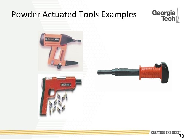 Powder Actuated Tools Examples 70 