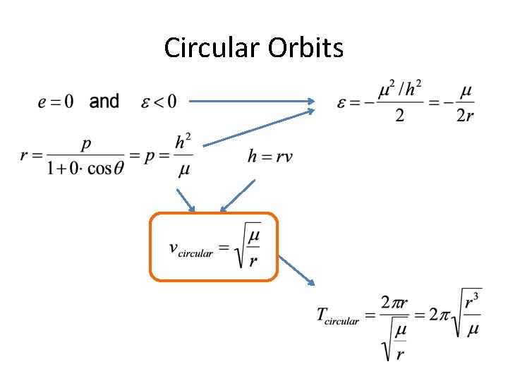 Circular Orbits 