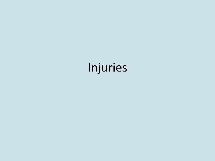 Injuries Injuries