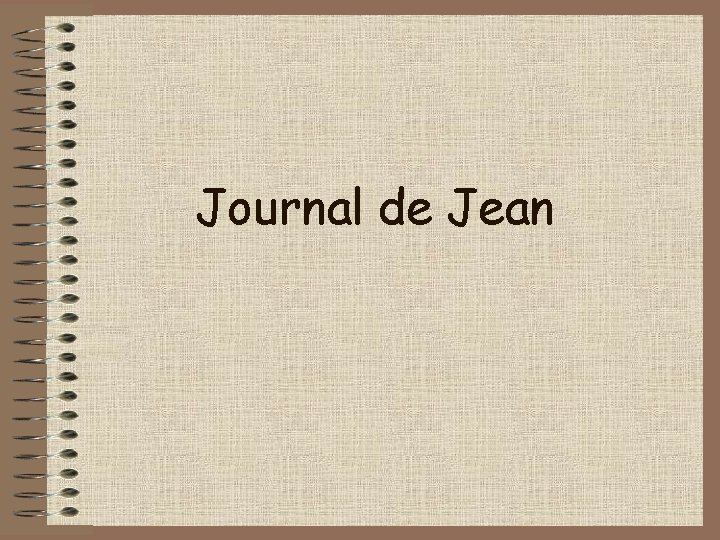 Journal de Jean 