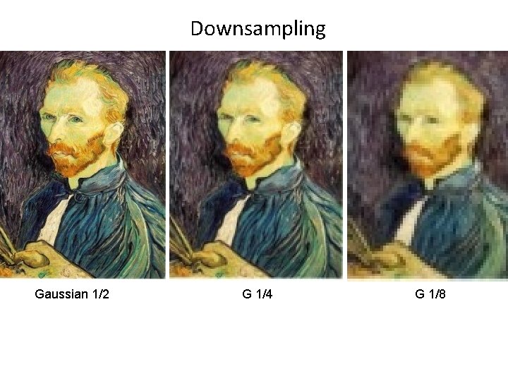 Downsampling Gaussian 1/2 G 1/4 G 1/8 