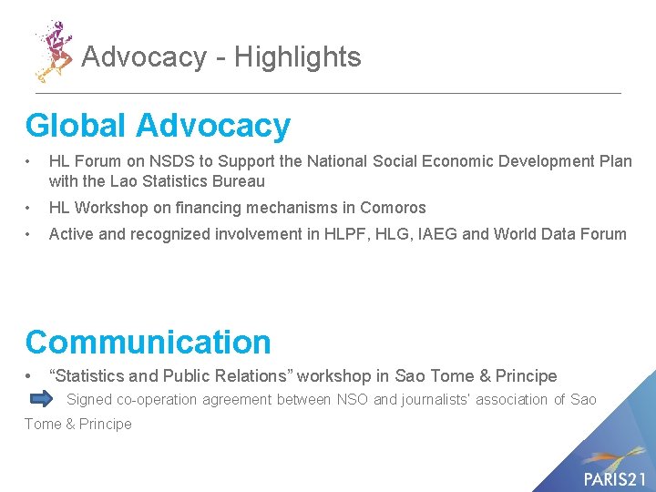 Advocacy - Highlights Global Advocacy • HL Forum on NSDS to Support the National