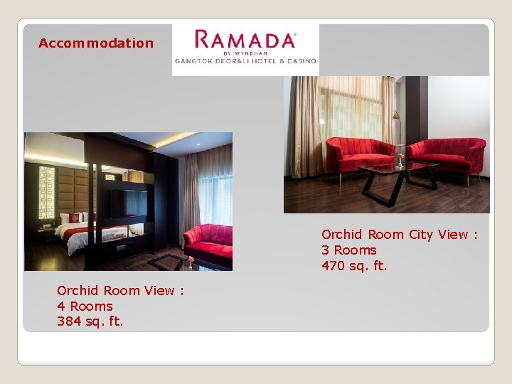 Accommodation Orchid Room City View : 3 Rooms 470 sq. ft. Orchid Room View