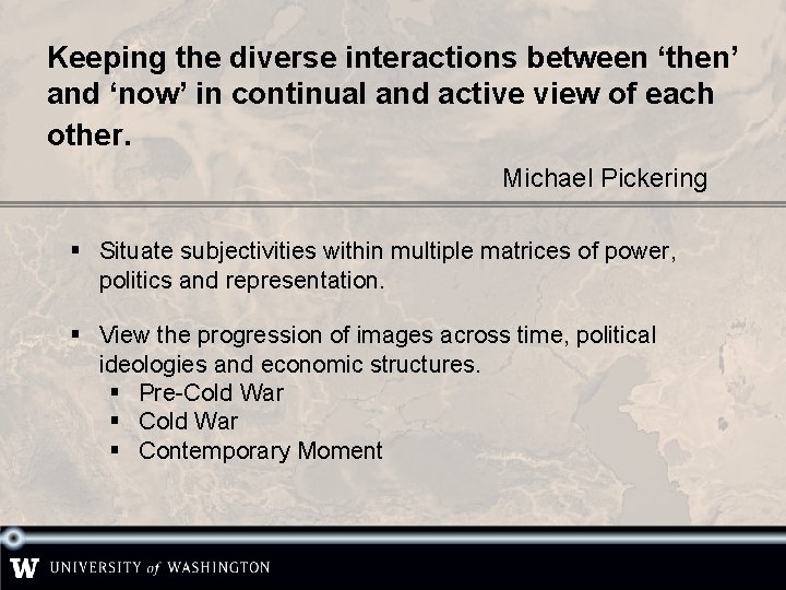 Keeping the diverse interactions between ‘then’ and ‘now’ in continual and active view of