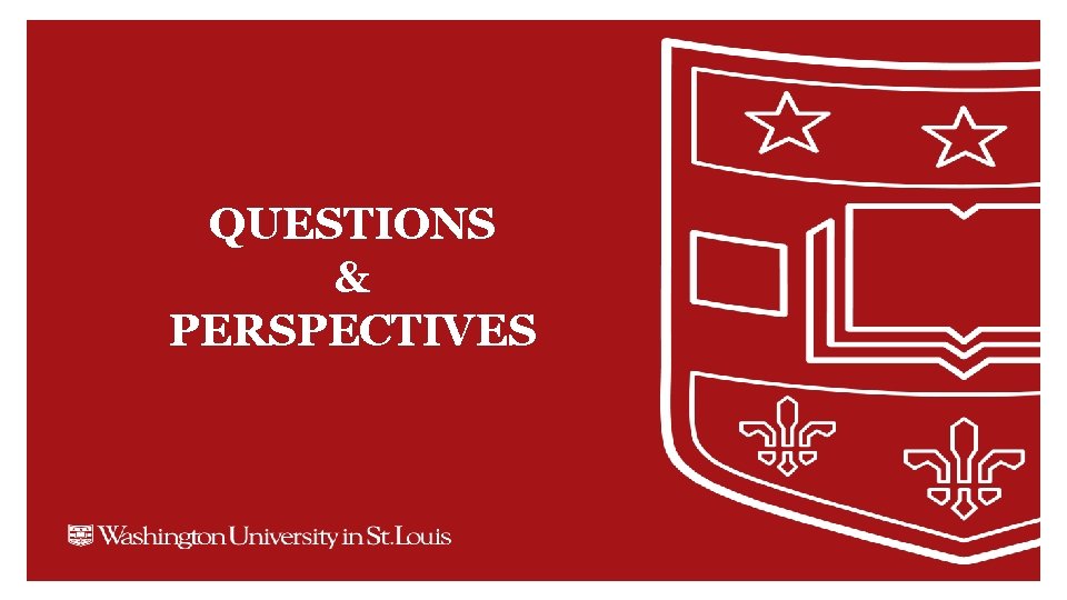 QUESTIONS & PERSPECTIVES QUESTIONS & PERSPECTIVES
