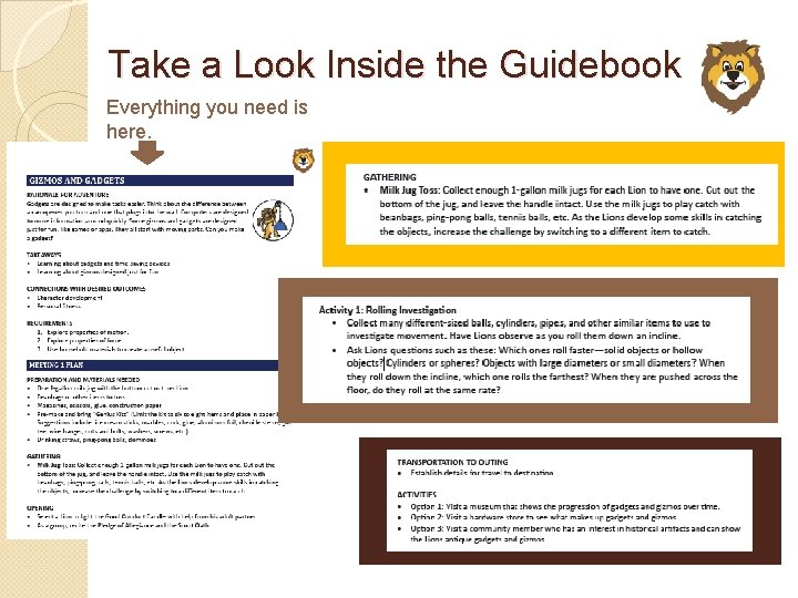 Take a Look Inside the Guidebook Everything you need is here. 