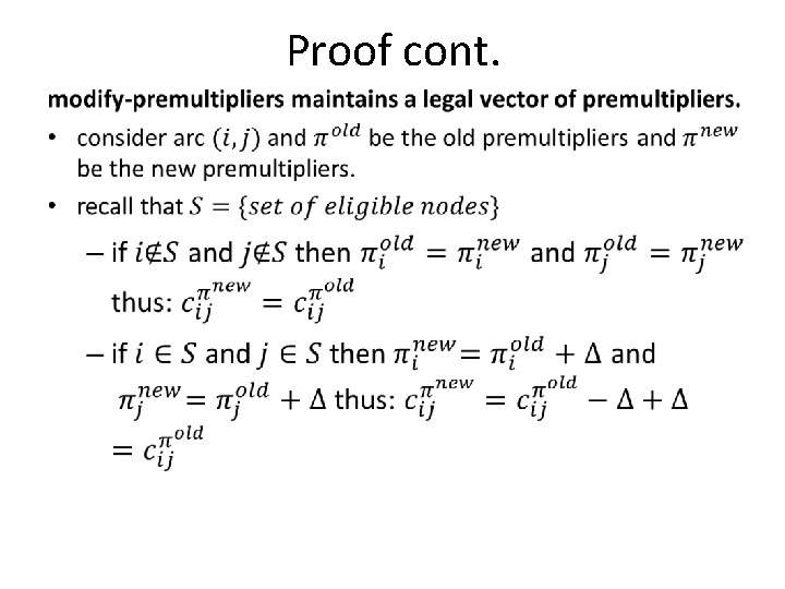 Proof cont. • 