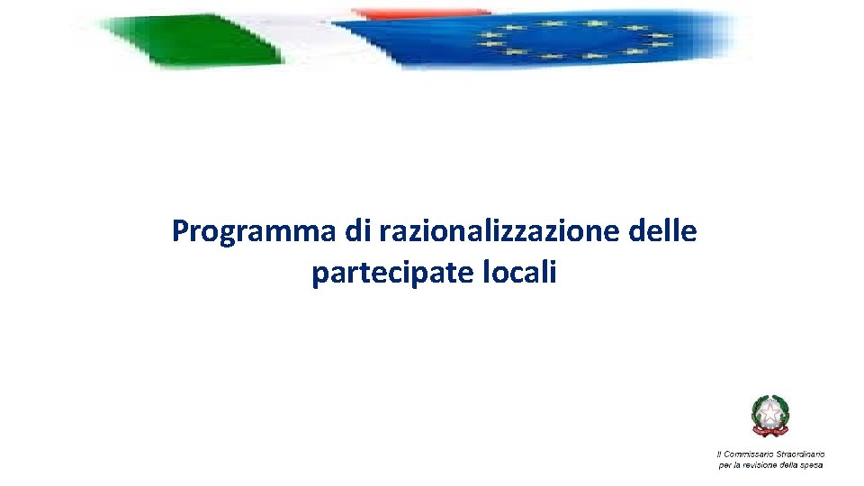 Programma di razionalizzazione delle partecipate locali 