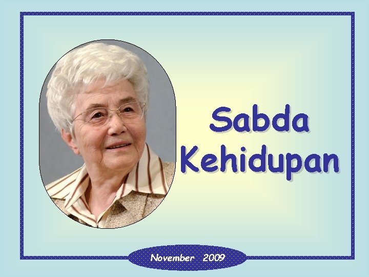 Sabda Kehidupan November 2009 