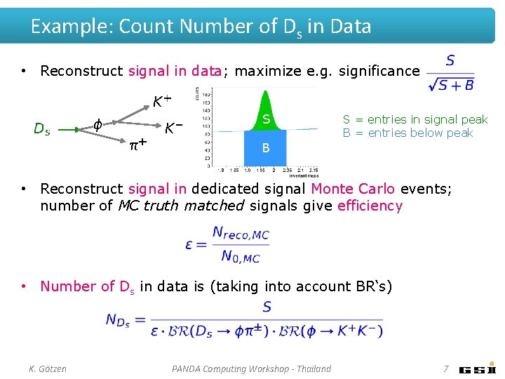 Example: Count Number of Ds in Data • Reconstruct signal in data; maximize e. Example: Count Number of Ds in Data • Reconstruct signal in data; maximize e.