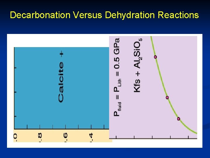 Decarbonation Versus Dehydration Reactions 