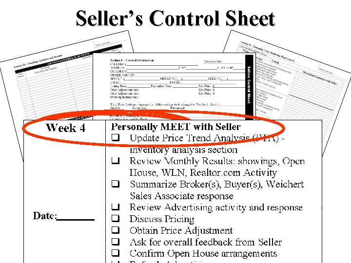 Seller’s Control Sheet 