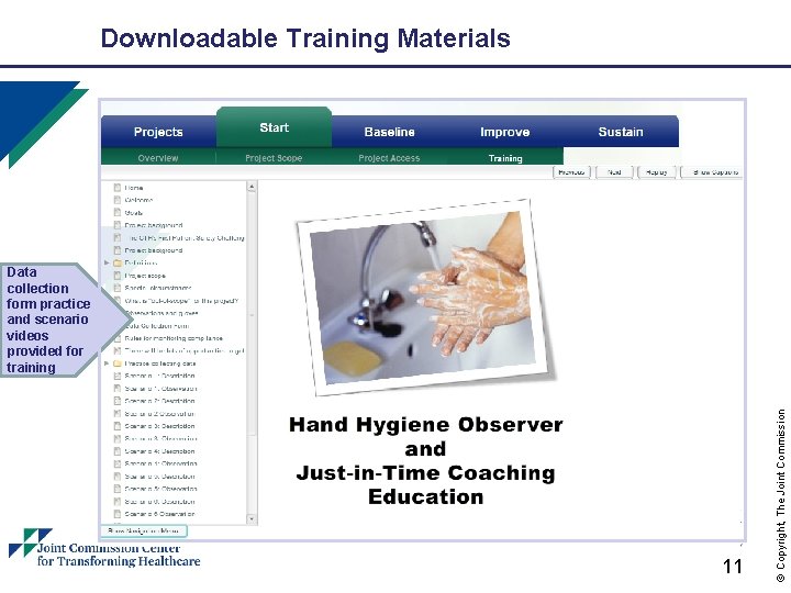 Downloadable Training Materials Training tools provided to ensure reliable data collection 11 © Copyright,