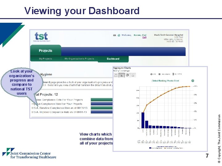 Viewing your Dashboard View charts which combine data from all of your projects 7